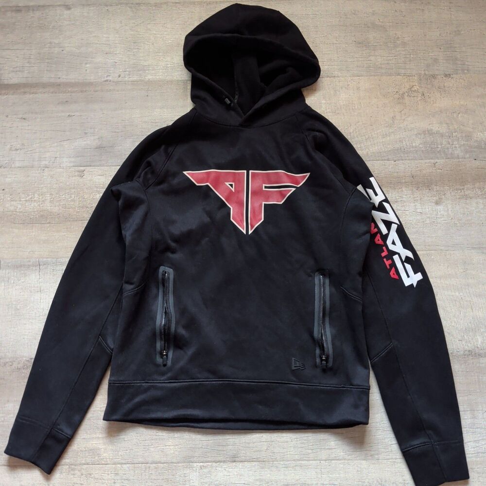 New Era x Atlanta FaZe Esports Pullover Hoodie (Black/Red, Size S)